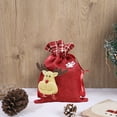 thumbnail image 4 of Christmas Candy Bag Gift Wrapping Shopping Burlap Drawstring Bag, 4 of 6