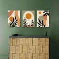 thumbnail image 5 of Boho Wall Art, Boho Room Decor, Mid-Century Modern Wall Art Print, Framed Abstract Canvas Art Prints Sun Botanical Orange Green Beige Minimalist Wall Decor Ready To Hang for Bathroom Bedroom Living, 5 of 6