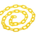 thumbnail image 1 of Unique Bargains 0.2' Diameter 33Ft Length Plastic Chain Barrier Safety Link Chain Stanchion for Crowd Control, Yellow, 1 of 5