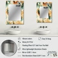thumbnail image 4 of Designart "Golden Gilded Chevron Reverie" Chevron Wall Mirror, Printed Gold Wall Mirror, Glam Bathroom Wall Mirror, Decorative Chevron Mirror - 30x40 Inch, 4 of 5