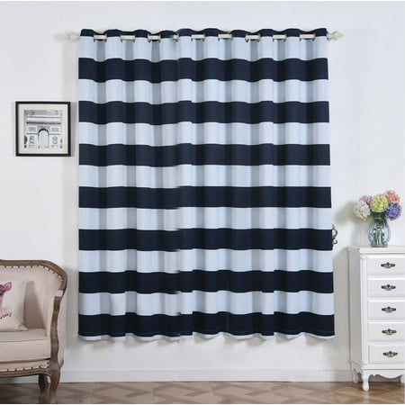 Red Striped Curtains Sale Efavormart 2 Panels Cabana Stripe Thermal Insulated Blackout Curtains With Chrome Grommet Window Treatment 52