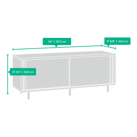 Sauder - Harvey Park Collection TV Cabinet for Most Flat-Panel TVs Up to 60" - Grand Walnut