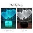 thumbnail image 1 of 7 Color Change 3D Hologram Love Heart Lamp USB Acrylic Light For Home, 1 of 8