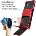 thumbnail image 2 of Case for Galaxy Note 10+ 10 Plus Case Wallet 4-Slot Pocket ID Card Holder Scratch Resistant Dual Layer Protective Bumper Rubber Armor Hard Shell Cover for Samsung Galaxy Note 10 Plus Red, 2 of 12