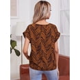 thumbnail image 3 of Round Neck Rolled Short Sleeve Basic Light Regular Tee for Women, 3 of 3
