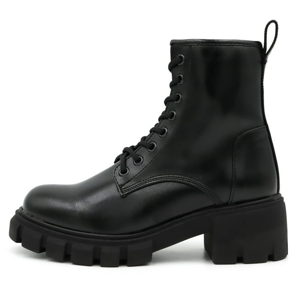 Bota Casual Salamandra con agujetas negro para mujer