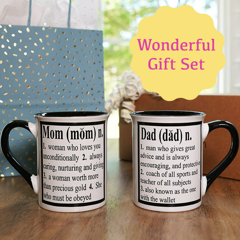 Mug Mom Dad Gift, Ceramic Coffee Cups, Gift Mom Cup, Ceramic Mugs