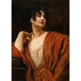 thumbnail image 2 of Leopold Schmutzler 11x14 Black Ornate Wood Framed Double Matted Museum Art Print Titled: A Young Beauty, 2 of 5