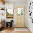 thumbnail image 4 of 30" x 80" Qucik Assemble Jamb, Not Prehung, Unfinished Dutch Door, 1-Lite Half Clear Glass Split Single Door Slab With Latch and hardware kit, 4 of 9
