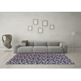 thumbnail image 3 of Ahgly Company Indoor Round Oriental Light Blue Industrial Area Rugs, 5' Round, 3 of 4
