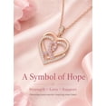 thumbnail image 5 of TANGPOET 925 Sterling Silver Heart Pendant Necklace for Women, Rose Gold Plated Pink White Zircon Jewelry, 5 of 5