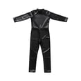 thumbnail image 3 of Otqutp Girls Mock Neck Zipper Jumpsuit Shiny Metallic Long Sleeve One Piece Bodysuit Fall Halloween Holiday Party Dress Up Clothing, 3 of 7