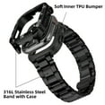 thumbnail image 3 of LEIXIUER Luxury Metal Stainless Steel Case with Metal Strap Compatible with Apple Watch Band 44mm 45mm Metal Bumper Cover Accessories iWatch Series 9 8 7 6 5 4 SE Strap, 3 of 9