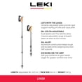 thumbnail image 2 of Bastones de senderismo LEKI Lhasa de aluminio ajustables de 90 a 125 cm, 2 of 8