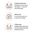 thumbnail image 3 of Full Figure Plus Size Lace Comfort Wonderwire Bra Underwire #9855, 3 of 8