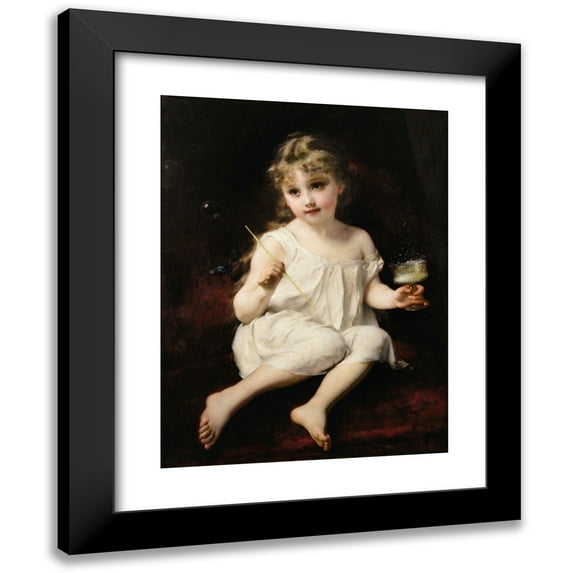 Etienne Adolphe Piot 19x24 Black Modern Framed Museum Art Print Titled - Soap Bubbles