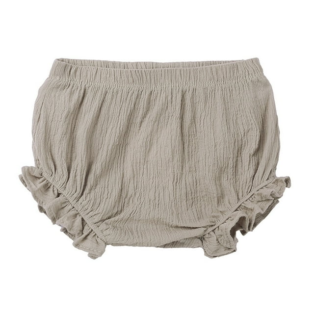 Newborn Baby Girls Solid Spring Summer Shorts Ruffle Clothes For Kids Vêtements Pour Enfants Size 0-6 Months