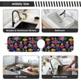 thumbnail image 6 of Colorful Ethnic Hearts Sink Splash Guard for Faucet 2 Packs Faucet Absorbent Mats, Love Eyes Retro Faucet Handle Drip Catcher Quickly Drying Mat for Kitchen Counter Bathroom RV, 23.6"x5.5", 6 of 7