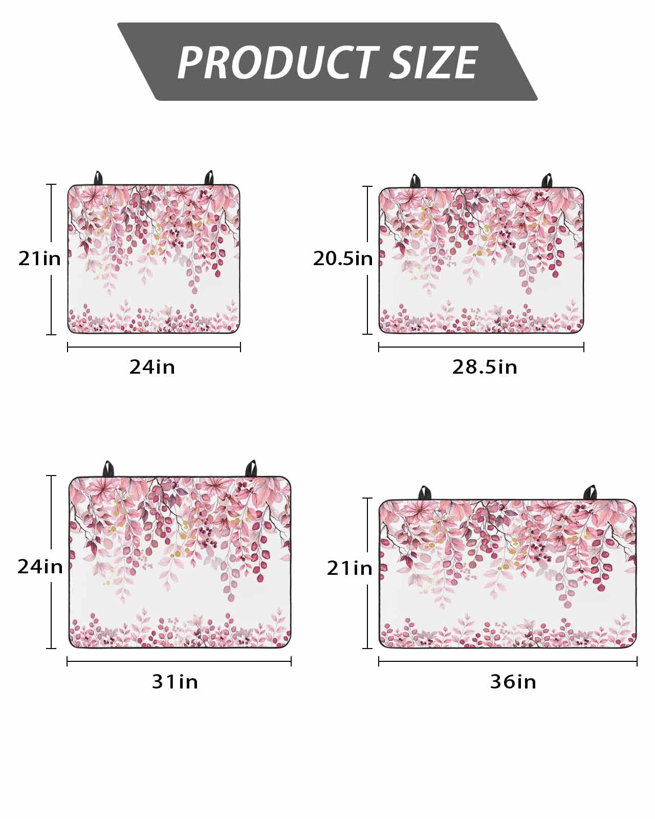 Stove Top Covers for Electric Stove, Pink Eucalyptus Leaves Glass Stovetop Cover Protector, Summer Botanical Watercolor Induction Cooktop Protector Oven Mat for Kitchen Countertop 36"x21"