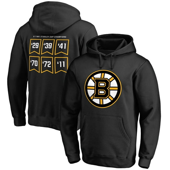 Men's Black Boston Bruins Raise the Banner Pullover Hoodie