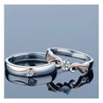 thumbnail image 3 of Anillo ajustable para parejas con ilusiones amorosas de plata 925 y oro rosa, 3 of 3