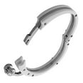 thumbnail image 2 of Fashion Alloy White Silver-Tone Handcuff Mens Bracelet with Clasp, 2 of 2