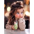 thumbnail image 1 of 5D DIY Full Round Diamond Painting Sweet Girl Set Home Decor Art Crafts, 30*40CM, Frameless.,B, 1 of 3