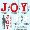 thumbnail image 3 of 5 Pcs Outdoor Christmas Decorations -Joy Nativity Sets for Christmas Outdoor Xmas Nativity Lawn Religious Scenes Yard Decor with Stake for Home Lawn Pathway Walkway, Red, White, 3 of 7