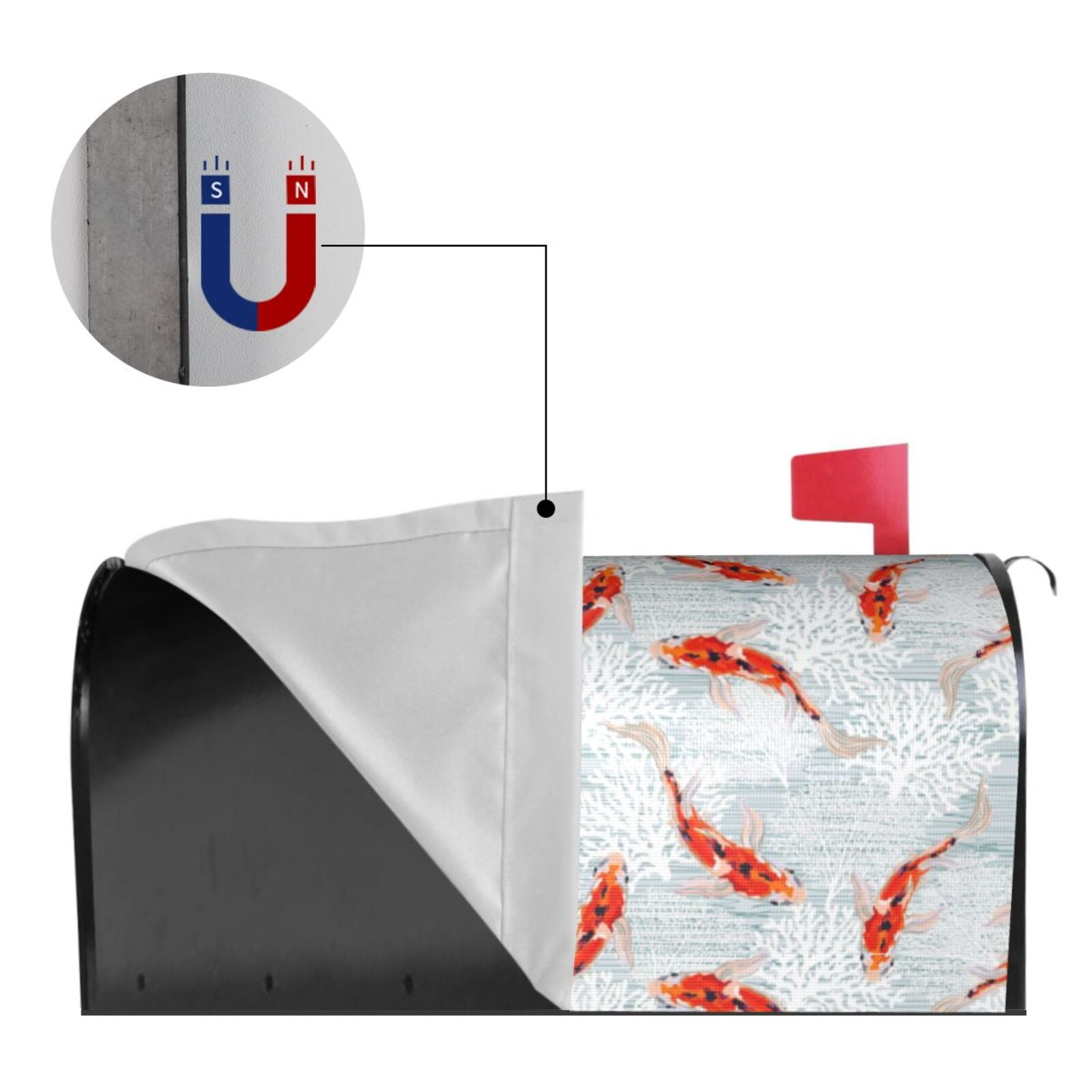 Kdxio Magnetic Mailbox Cover 21x18 in Mailbox Cover Outdoor Decoration Holiday Mailbox Covers for Home Garden Yard-21x18 in