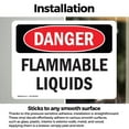 thumbnail image 3 of (2 Pack) Flammable Liquids OSHA Danger Sign 10 Inch X 7 Inch Vinyl Label Decal Sticker Weather Resistant, UV Protected for Workplace, Business, and Construction Site, Made in the USA, 3 of 7