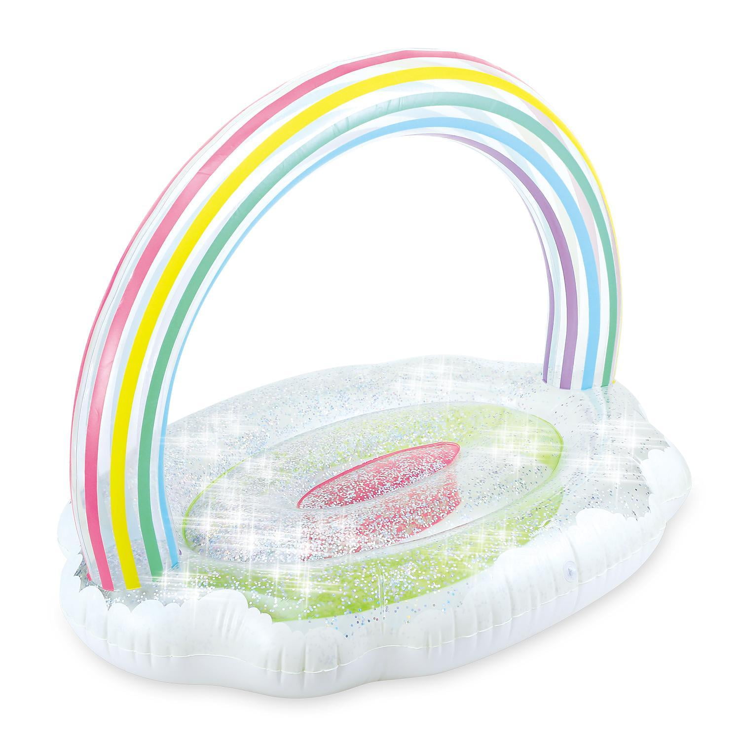 summer waves glitter sparkles mermaid island inflatable pool float