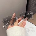 thumbnail image 1 of Rimless Color-Changing Glasses, Stylish & Trendy, Lightweight & Comfortable, Metal Frame, Size 14.2*3.4cm, 1 of 8