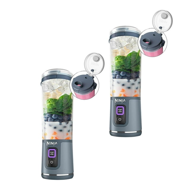 Combo 2 Licuadoras Ninja Portátil Gris BC155GY USB Termo