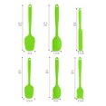 thumbnail image 2 of Juego de espátula de silicona, utensilios de cocina de calidad alimentaria de 6 piezas con espátula térmica con cepillo de silicona, verde, 2 of 6