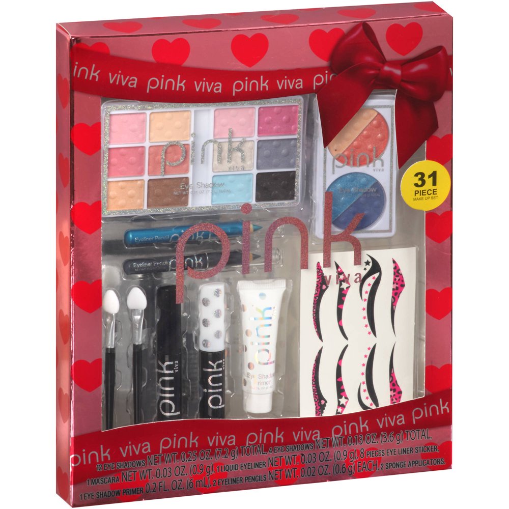 Pink Viva Makeup Set, 31 pc