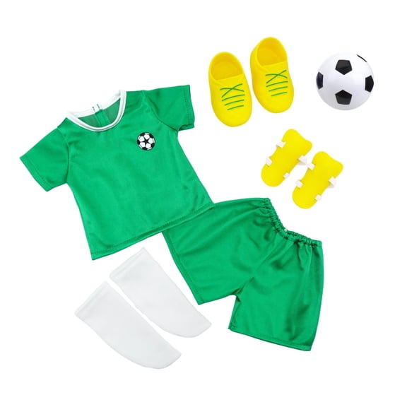 My Life As Green Soccer Fashion 7-Piece Set for 18-inch Dolls