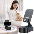 thumbnail image 2 of Altavoces Inalámbricos Bluetooth,Soporte de Teléfono Móvil Plegable Giratorio Vertical de Linterna con Audio de Grafeno,Batería 2000Mah para Transmisión en Vivo de Escritorio 8H,Soporte de Teléfono Mó, 2 of 9