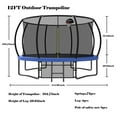 thumbnail image 6 of 12FT Trampoline with Enclosure Recreational Trampolines with Ladder - Gift for KIds- Outdoor Trampoline for Kid Adults, 6 of 8