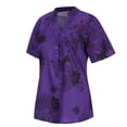 thumbnail image 6 of Tops for Women Trendy Flannel Choker Top Sheer Shirts Women V Neck T Shirt Casual Work Blouses for Medium Ladies Long Sleeve Undershirt Womens Ling Sleeve Tee Womens 2x Tops Dressy Casual Purple M, 6 of 8