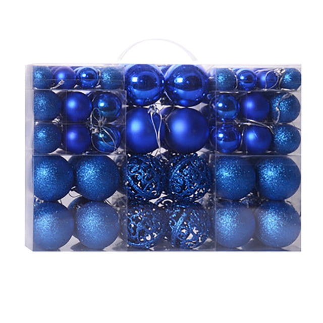 Fiudx Bolas de Navidad para Árbol, 100 Piezas de Adornos Colgantes con Purpurina, Decoraciones Festivas de Plástico, Decoración Elegante para El Hogar y La Oficina, Ideal para Exhibiciones Navideñas,