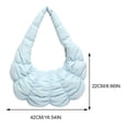 thumbnail image 3 of Bolso Hombro Mujeres Crescent Axila Plisada PU para Fiesta, 3 of 9