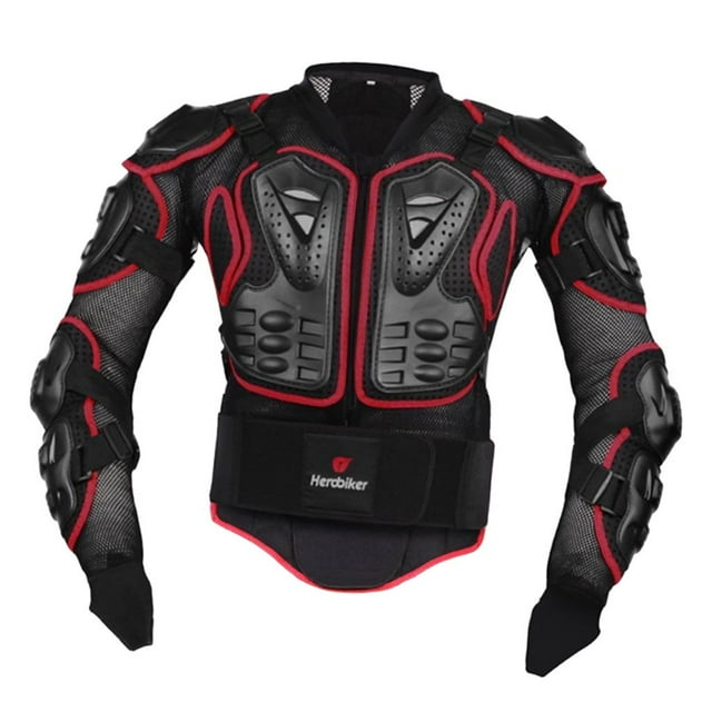 Chaqueta de moto, completa, con protección hasta el codo y el pecho. SG