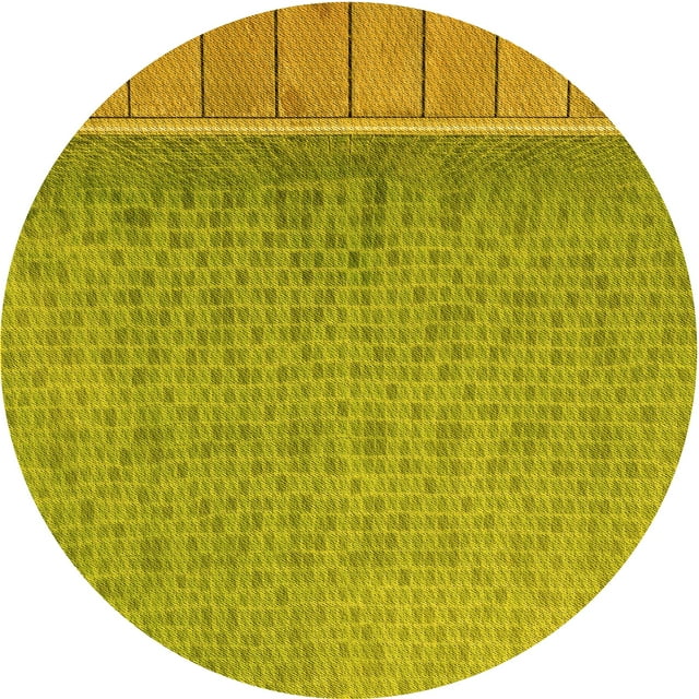 Ahgly Company Machine Washable Indoor Square Transitional Dark Golden Rod Brown Area Rugs, 3' Square