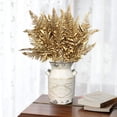 thumbnail image 4 of Christmas Artificial Plants Decoration, Plastic Golden Shrubs Plant Simulation Boston Leaves Fake Fern Grass for Wedding Party Indoor DIY Home Office Table Centerpieces Decor - Gold 2 Pack, 4 of 5