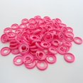 thumbnail image 2 of shiyou-100pcs Discbound Discs Plastic Expander Binder Rings Disc Planner Discbound Notebook Accessories(Dark Pink Pen Clip,1.1inch/28mm 100pcs), 2 of 4