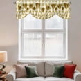 thumbnail image 3 of Tie Up Valances for Windows, Yellow Flower Adjustable Valance Curtains Window Treatment for Living Room, Tulip Floral Country Plaid Checkered Grid Rod Pocket Kitchen Curtains & Drapes 42x12 Inch, 3 of 9