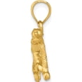 thumbnail image 3 of 14K Yellow Gold Diamond-Cut Monkey Pendant (22 X 17) Made In United States k3346, 3 of 6