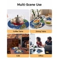 thumbnail image 2 of 13 Inch Round Placemats Set of 6, Blue Gnomes Christmas Non Slip Heat Insulation PP Table Mats, Xmas Tree Weeping Balls Snowflake Washable Place Mats for Kitchen Dining Party Table Decor, 2 of 7