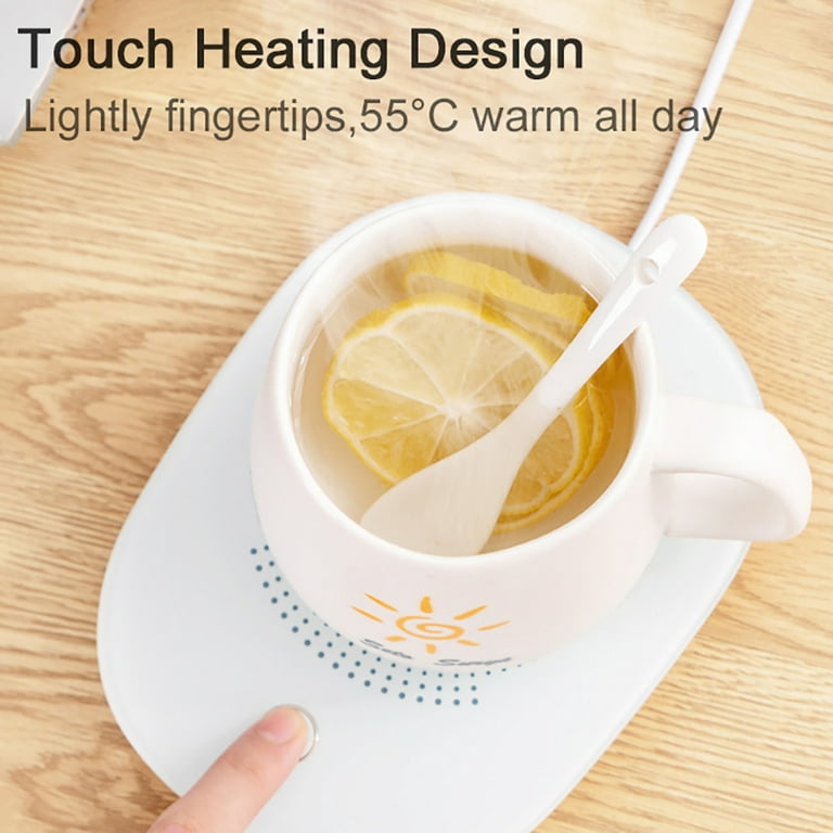 Coffee Mug Warmer for Auto Shut Off Cup Warmer for Office Electric Tea  Beverage Warmer for Milk Teapot Candle Wax with Tempered Glass Heating  Plate and Metal Body 