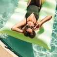 thumbnail image 6 of Big Joe Lagoon Lounger No Inflation Needed Pool Float, Rolling Wave Lime Double Sided Mesh, Quick Draining Fabric, 5 feet Giant, 6 of 7